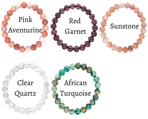 8mm Crystal Beaded Bracelets
